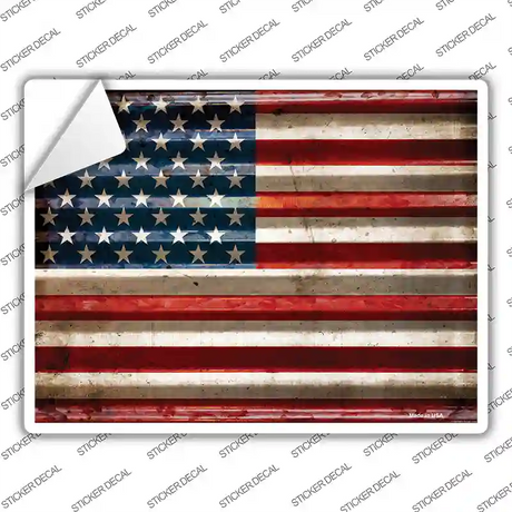 American Flag Novelty Rectangle Sticker Decal