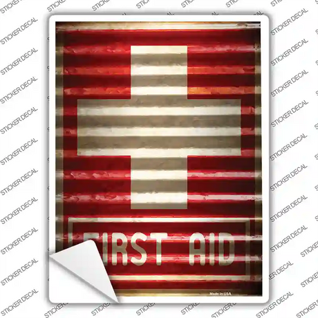 First Aid Novelty Rectangle Sticker Decal