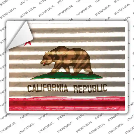 California Flag Novelty Rectangle Sticker Decal