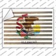 Illinois Flag Novelty Rectangle Sticker Decal