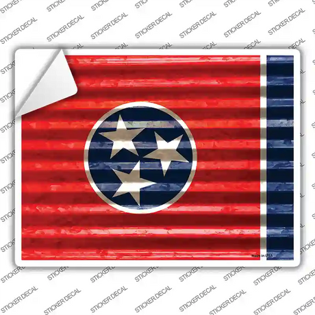 Tennessee Flag Novelty Rectangle Sticker Decal