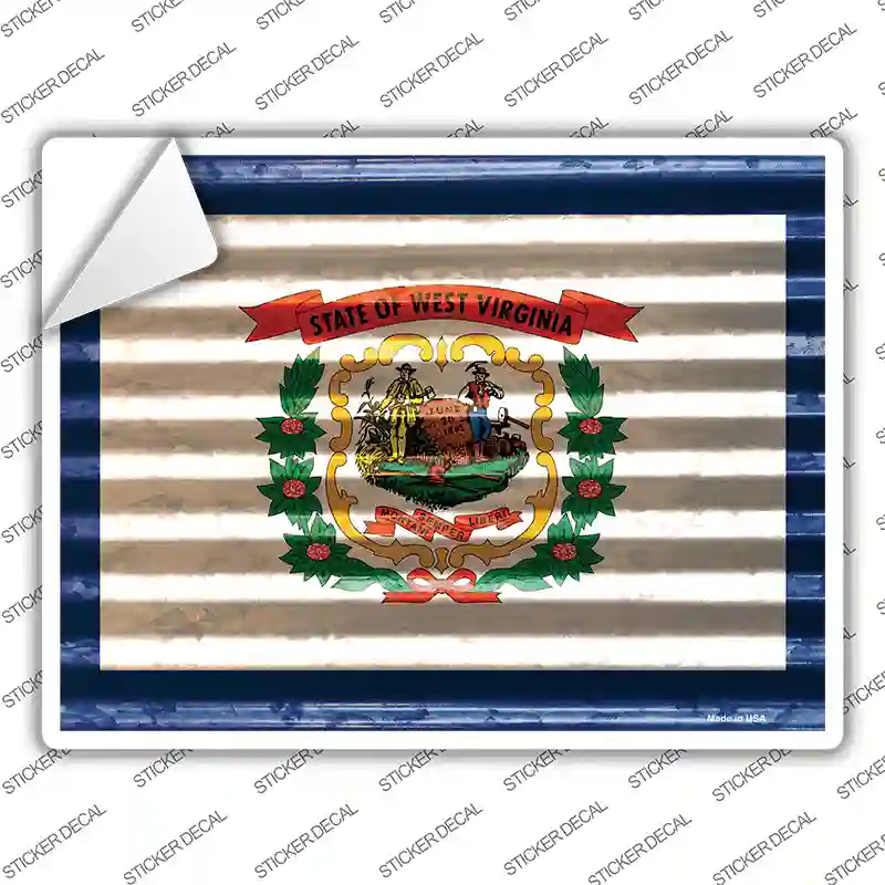 West Virginia Flag Novelty Rectangle Sticker Decal
