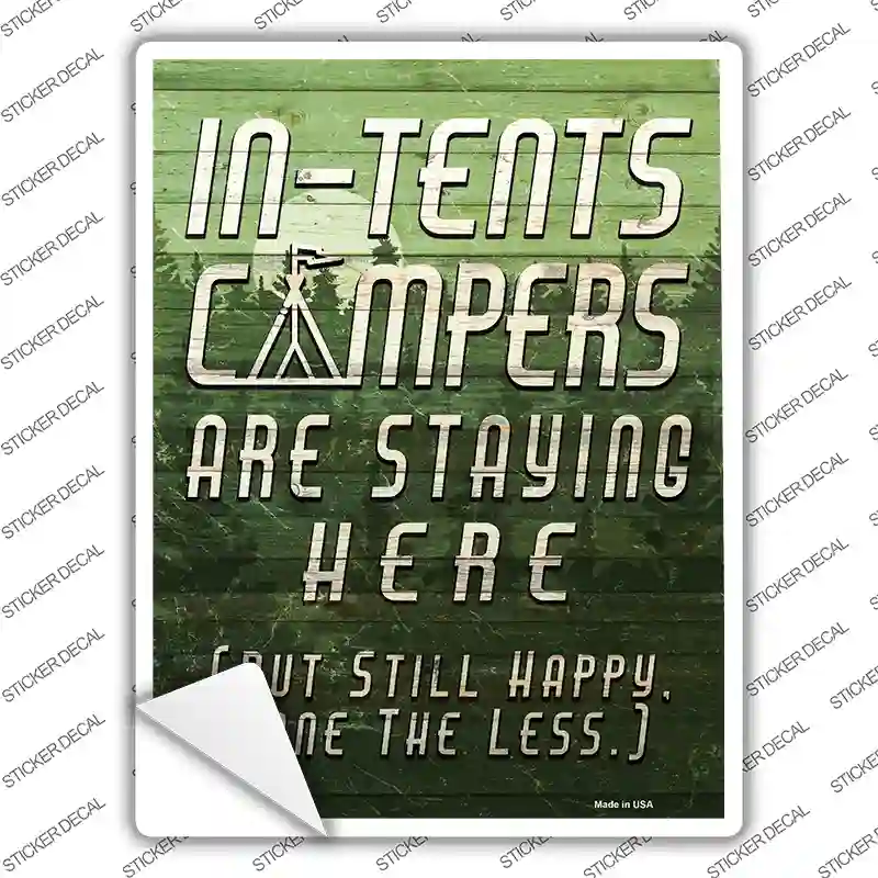 In Tents Campers Novelty Rectangle Sticker Decal