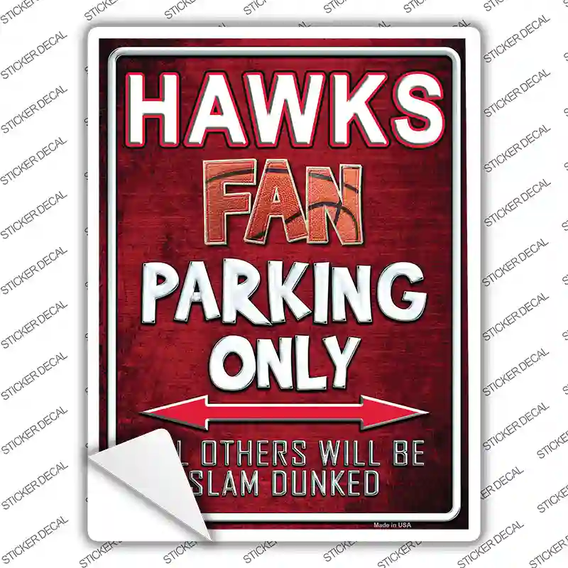 Hawks Novelty Rectangle Sticker Decal