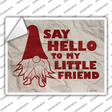 Say Hello Gnome Novelty Rectangle Sticker Decal