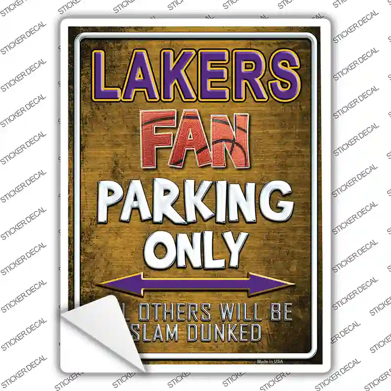 Lakers Novelty Rectangle Sticker Decal