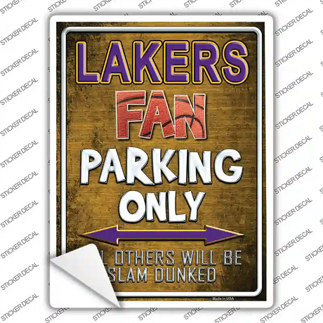 Lakers Novelty Rectangle Sticker Decal
