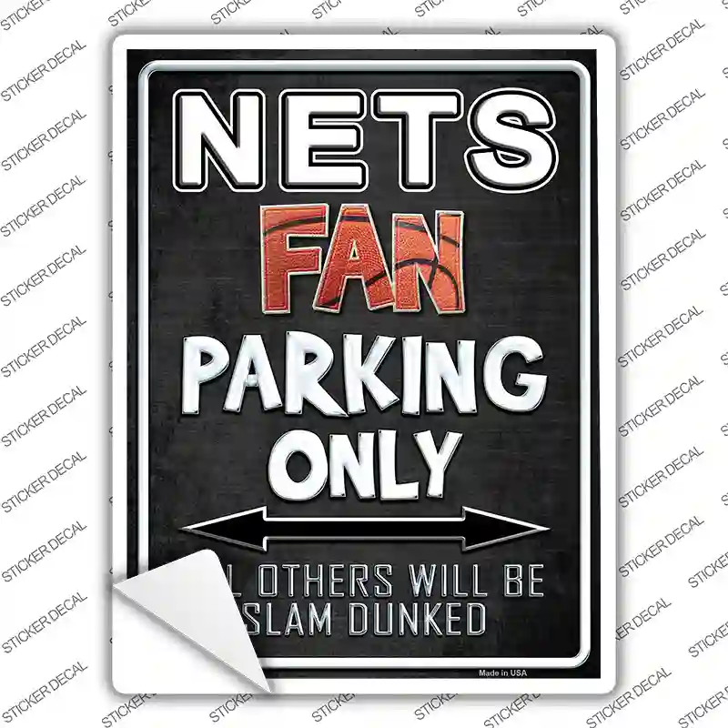 Nets Novelty Rectangle Sticker Decal