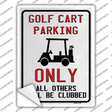 Golf Cart Parking Novelty Rectangle Sticker Decal