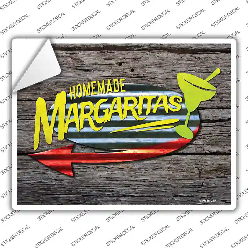 Homemade Margaritas Novelty Rectangle Sticker Decal