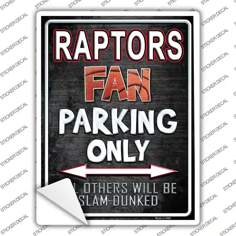 Raptors Novelty Rectangle Sticker Decal