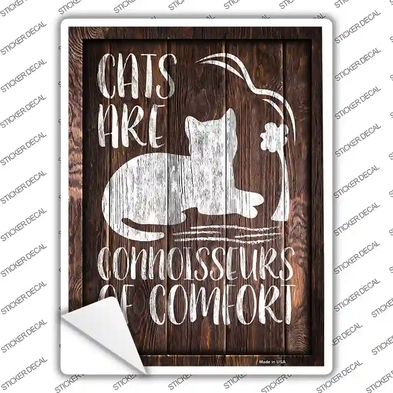 Cats Are Connoisseurs Novelty Rectangular Sticker Decal