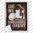 Cats Are Connoisseurs Novelty Rectangular Sticker Decal
