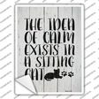 Calm In Sitting Cat Novelty Rectangular Sticker Decal