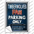Timberwolves Novelty Rectangle Sticker Decal