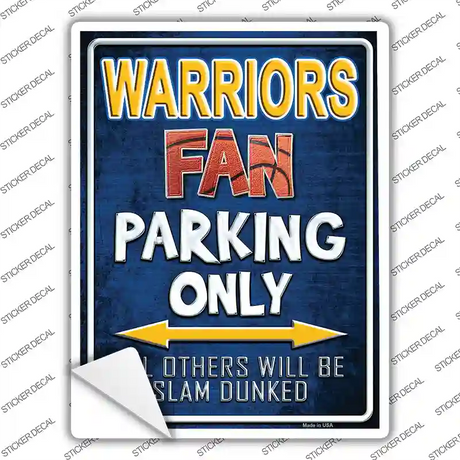 Warriors Novelty Rectangle Sticker Decal