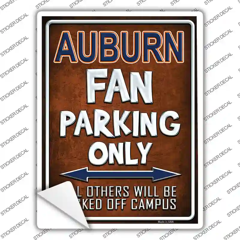 Auburn Novelty Rectangle Sticker Decal