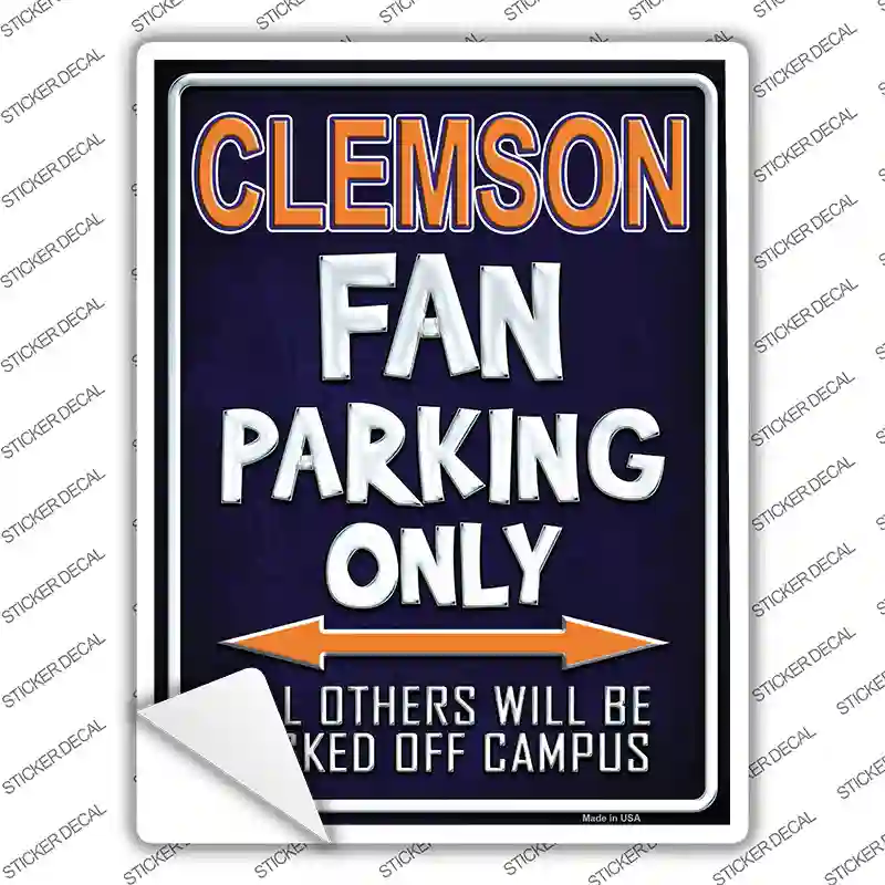 Clemson Novelty Rectangle Sticker Decal