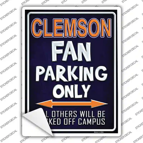 Clemson Novelty Rectangle Sticker Decal