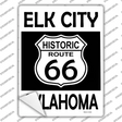 Elk City Oklahoma Historic Route 66 Novelty Rectangle Sticker Decal