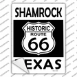 Shamrock Texas Historic Route 66 Novelty Rectangle Sticker Decal