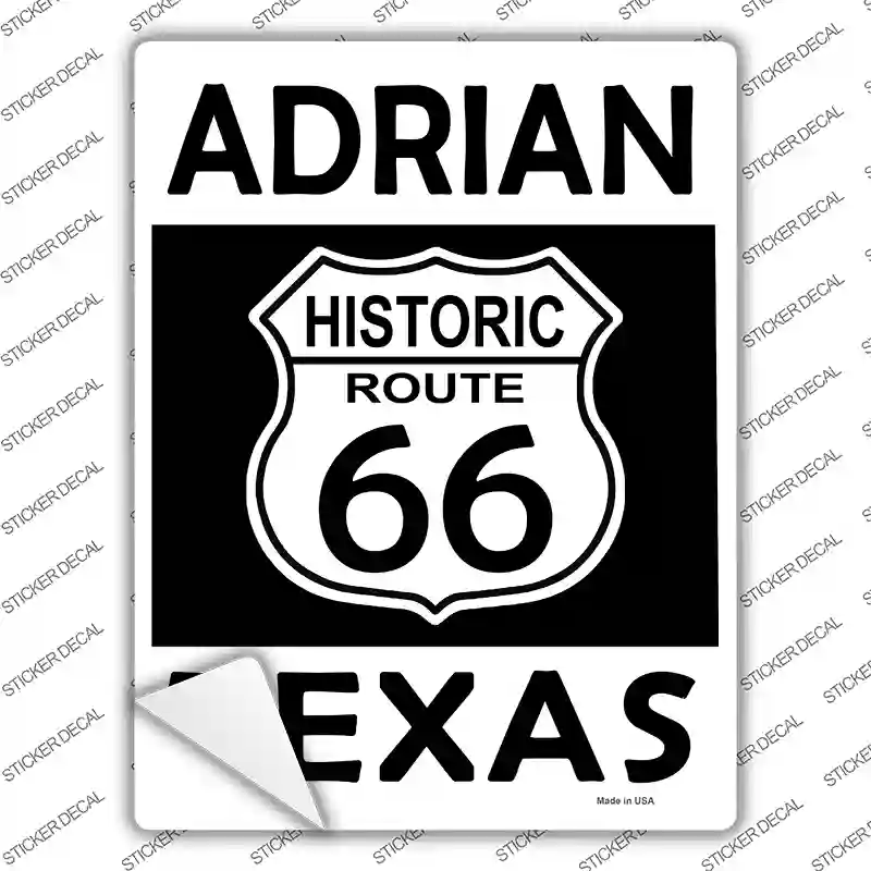 Adrian Texas Historic Route 66 Novelty Rectangle Sticker Decal