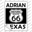 Adrian Texas Historic Route 66 Novelty Rectangle Sticker Decal