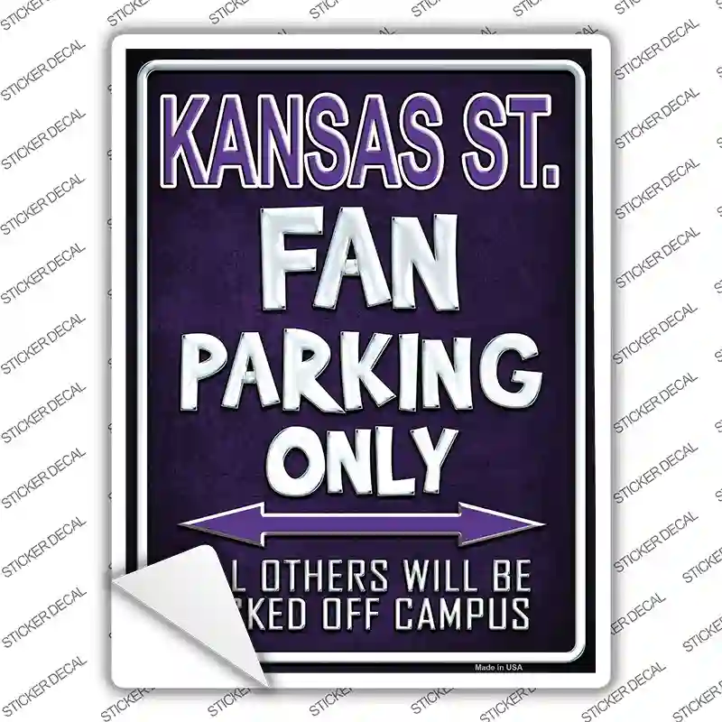 Kansas State Novelty Rectangle Sticker Decal
