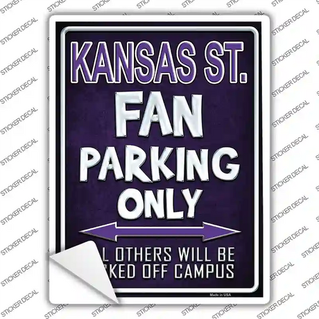 Kansas State Novelty Rectangle Sticker Decal