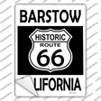 Barstow California Historic Route 66 Novelty Rectangle Sticker Decal