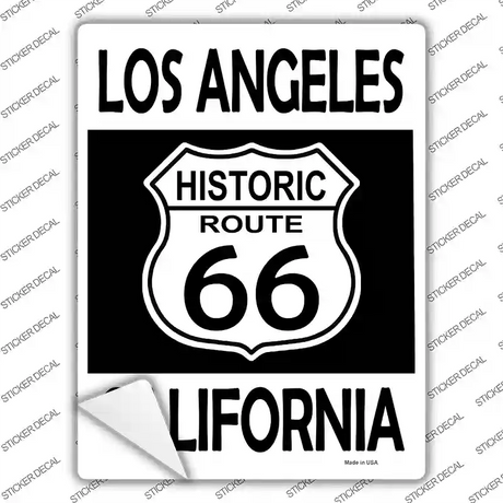 Los Angeles California Historic Route 66 Novelty Rectangle Sticker Decal
