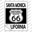Santa Monica California Historic Route 66 Novelty Rectangle Sticker Decal