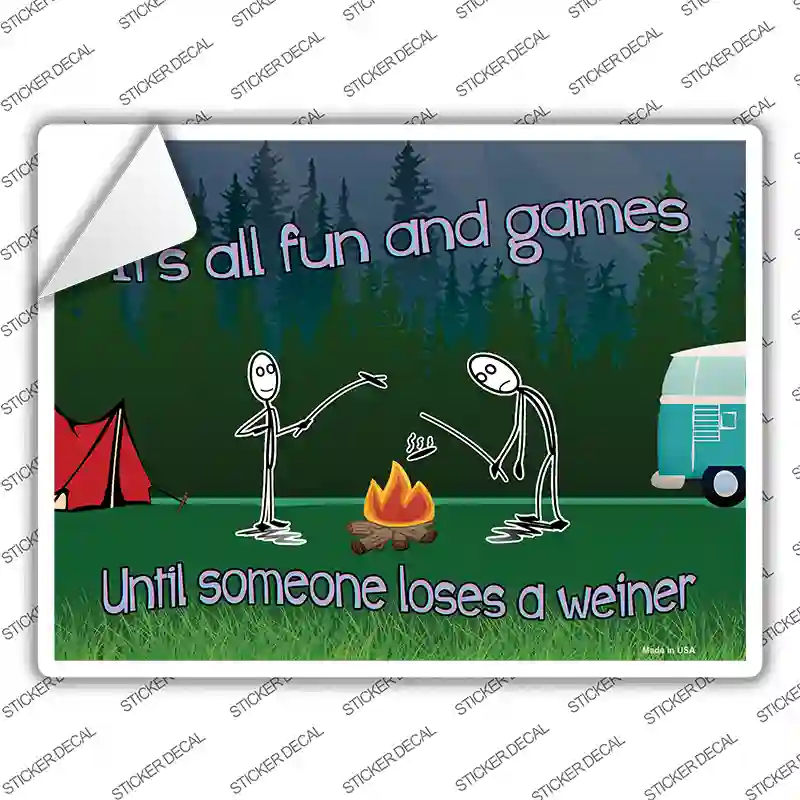 All Fun and Games Novelty Rectangle Sticker Decal