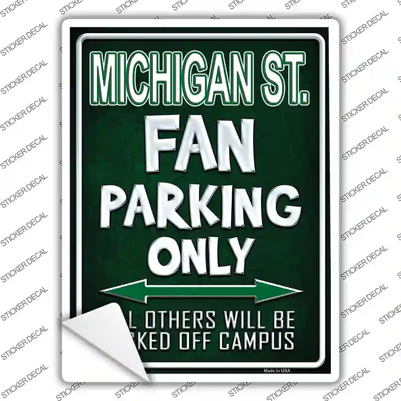 Michigan State Novelty Rectangle Sticker Decal