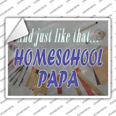 Homeschool Papa Novelty Rectangle Sticker Decal