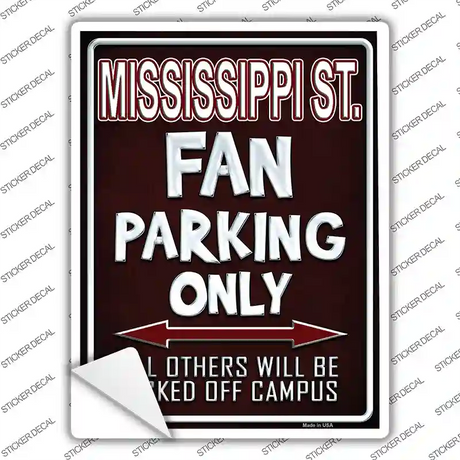 Mississippi State Novelty Rectangle Sticker Decal
