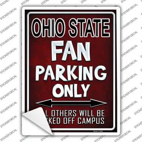 Ohio State Novelty Rectangle Sticker Decal