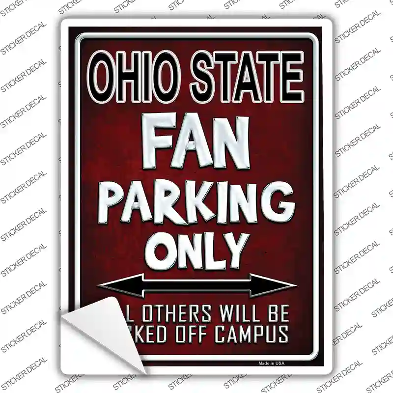 Ohio State Novelty Rectangle Sticker Decal