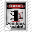Zombies Inside Novelty Rectangle Sticker Decal