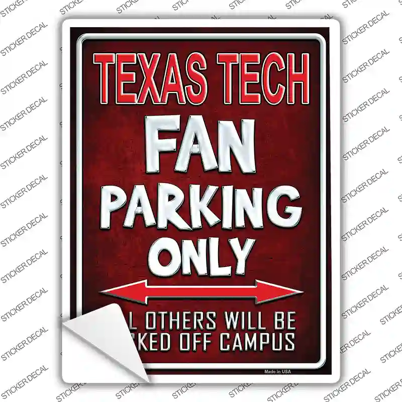 Texas Tech Novelty Rectangle Sticker Decal