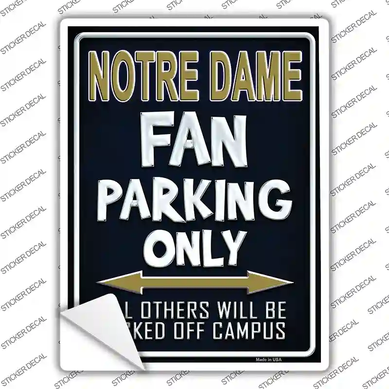 Notre Dame Novelty Rectangle Sticker Decal