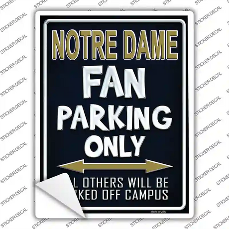 Notre Dame Novelty Rectangle Sticker Decal