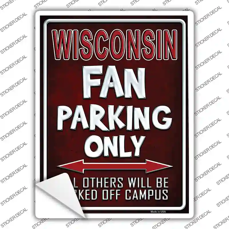 Wisconsin Novelty Rectangle Sticker Decal