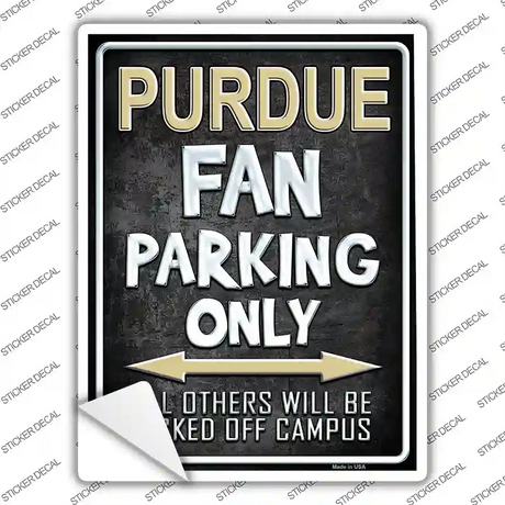 Purdue Novelty Rectangle Sticker Decal