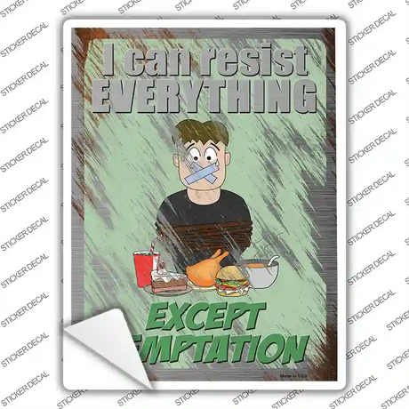 I Cant Resist Everything Novelty Rectangle Sticker Decal
