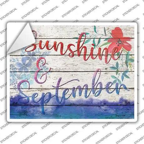 Sunshine & September Novelty Rectangle Sticker Decal