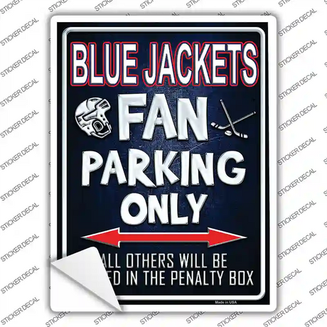 Blue Jackets Novelty Rectangle Sticker Decal