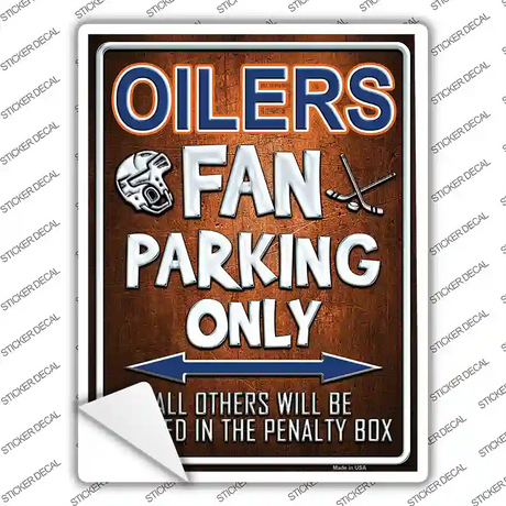 Oilers Novelty Rectangle Sticker Decal