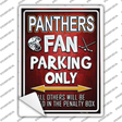 Panthers Red Novelty Rectangle Sticker Decal