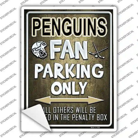 Penguins Novelty Rectangle Sticker Decal